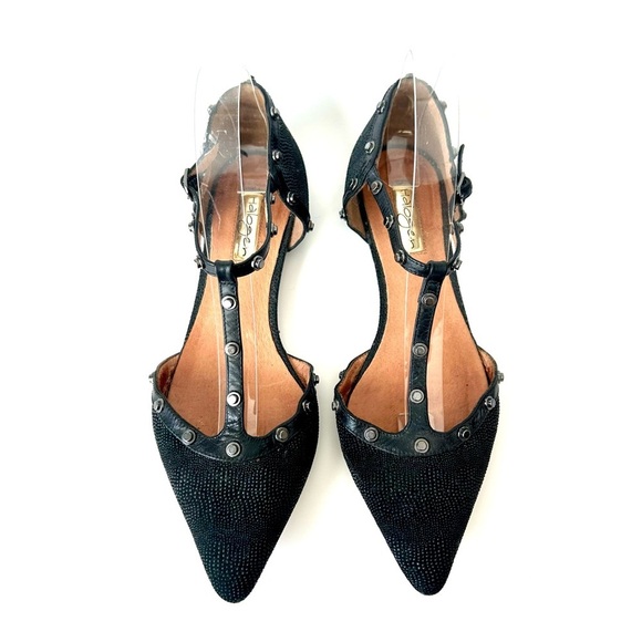 Halogen 'Olson' Pointed Toe Studded T-Strap Flats Size 8.5 - Picture 6 of 8